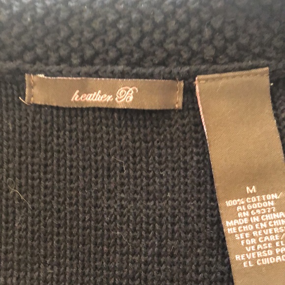 Black Cotton Cardigan - Picture 4 of 4